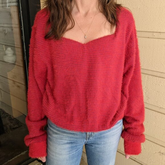 Y/Project Corset/Bra Sweater Red Very Soft Wool Knit Pullover In Red One Size - Picture 13 of 16